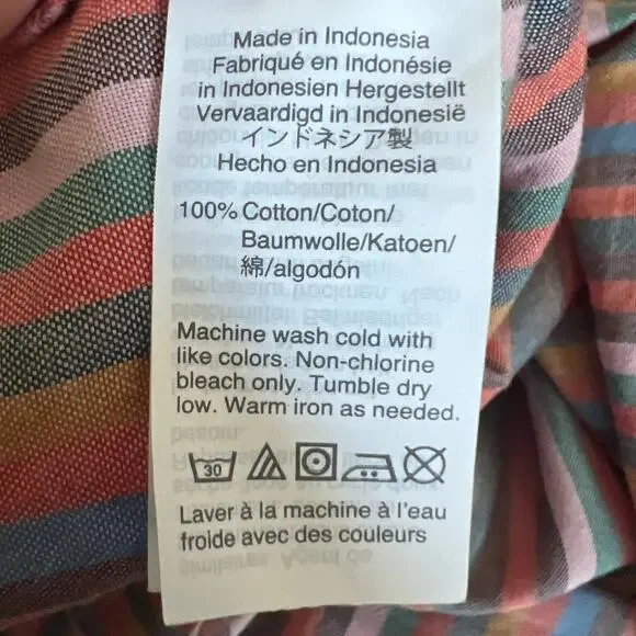 Madewell Tie Dye Multicolored Striped Cami Top Size 4 - Picture 8 of 11